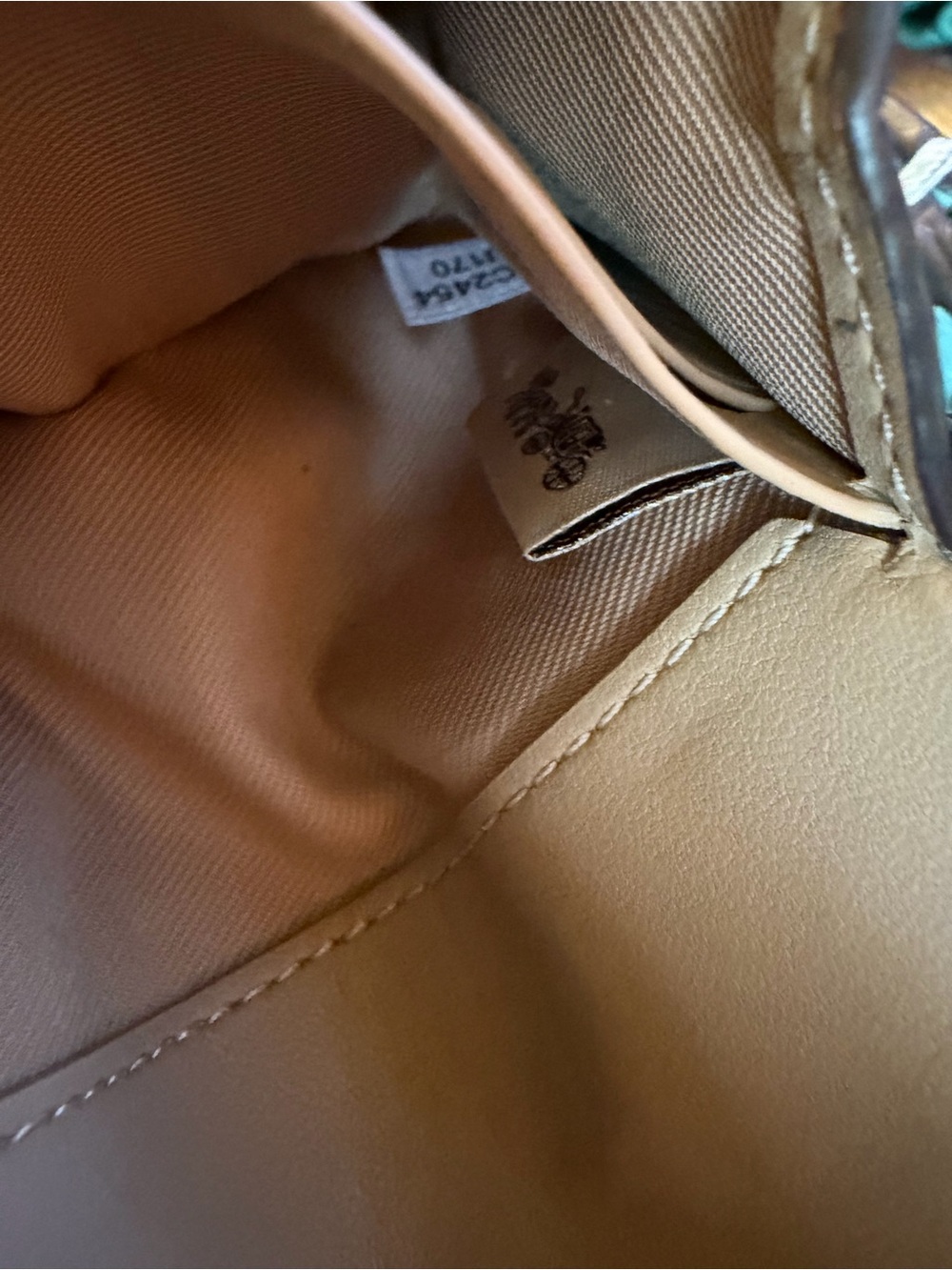 Coach Pebbled Leather Crossbody in Aqua Blue EUC - Picture 7 of 8